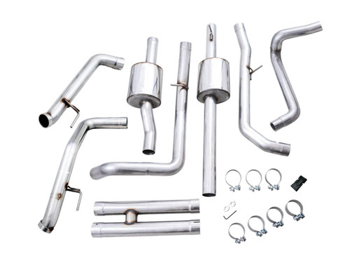 Awe Exhaust 0Fg Catback Exhaust For Silverado Zr2/Sierra At4x - Dual Bashguard (No Tips)   Awe Exhaust 0Fg Catback Exhaust For Silverado Zr2/Sierra At4x - Dual Bashguard (No Tips)