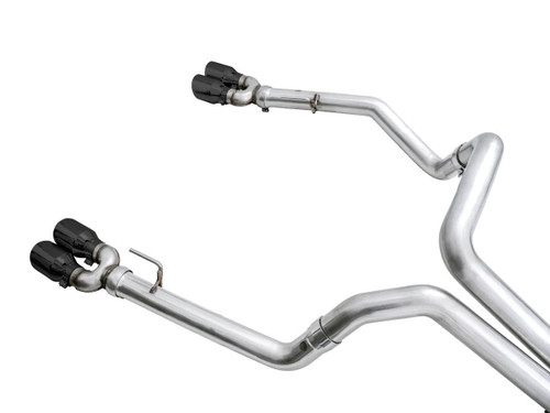 Awe Exhaust 0Fg Catback Split Rear Exit Exhaust For 4Th Gen Silverado/Sierra 1500 6.2L (With Bumper Cutouts) - Quad Diamond Black Tips   Awe Exhaust 0Fg Catback Split Rear Exit Exhaust For 4Th Gen Silverado/Sierra 1500 6.2L (With Bumper Cutouts) - Quad Diamond Black Tips