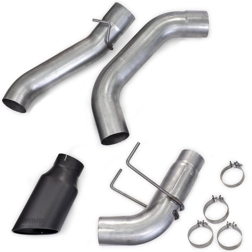 Banks Power 19-24 Ram 2500/3500 6.7L Cummins Crew Cab Short Bed 5" Monster Exhaust System - Cerakote Black Tip   Banks Power 19-24 Ram 2500/3500 6.7L Cummins Crew Cab Short Bed 5" Monster Exhaust System - Cerakote Black Tip
