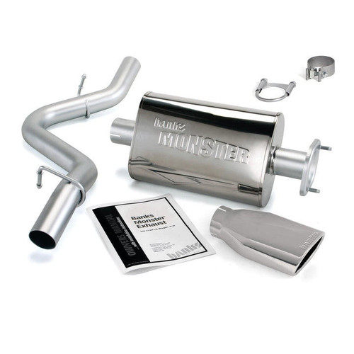  Banks Power 04-06 Jeep Wrangler Unlimited 4.0L Monster 2.5" Exhaust System - Chrome Tip 