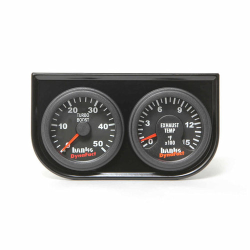 Banks Power Dynafact Top Mount Gauge Assembly - 50Psi Boost Gauge & Pyrometer (Thermocouple Included) 