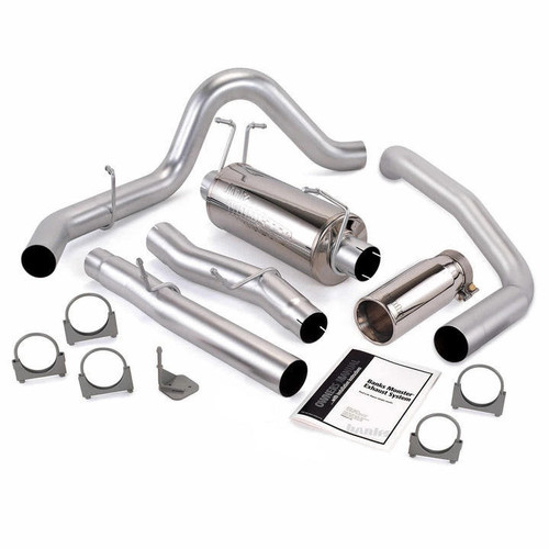  Banks Power 03-07 Ford F250/F350 6.0L Power Stroke Single Cab Long Bed 4" Monster Exhaust System - Chrome Tip 