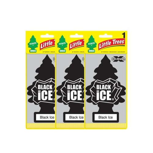  Little Trees Black Ice Air Freshener - 3 Pack 