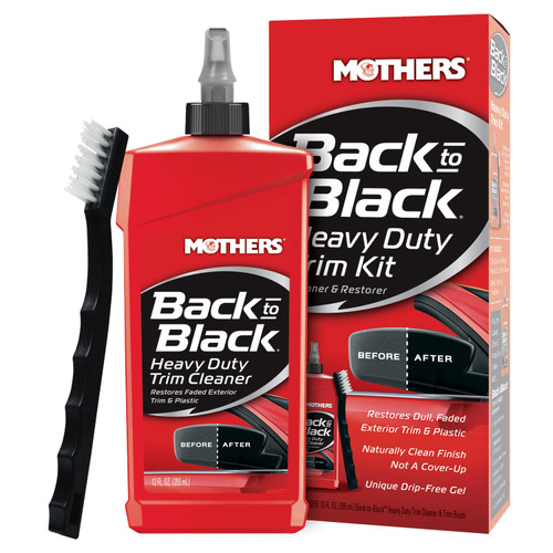 MOTHERS Mothers Back-To-Black Heavy Duty Trim Cleaner Kit - 12 Oz