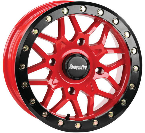  Dragonfire Racing Red 4X137 Typhon Wheels - 15X7 +10 