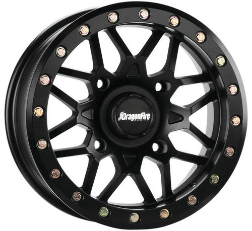  Dragonfire Racing Black 4X137 Typhon Wheels - 15X6 +40 