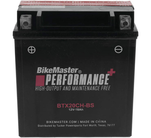  Bikemaster Performance+ Maintenance Free Btx20ch-Bs Battery - 220 Cca 