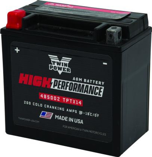  Twin Power Ytx-14 High Performance Factory Activated Agm Battery 