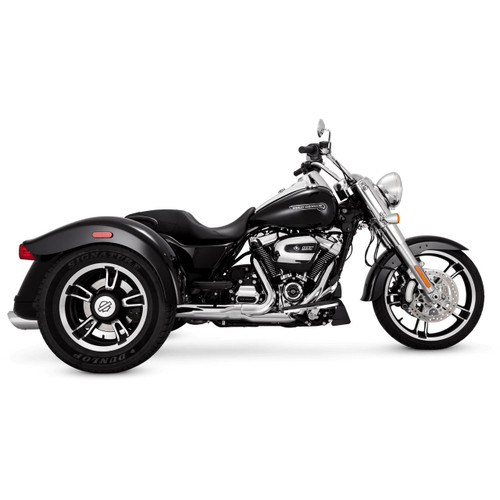 Vance & Hines 17-23 Harley Davidson Freewheeler Twin Slash Round Slip-On Exhaust   Vance & Hines 17-23 Harley Davidson Freewheeler Twin Slash Round Slip-On Exhaust