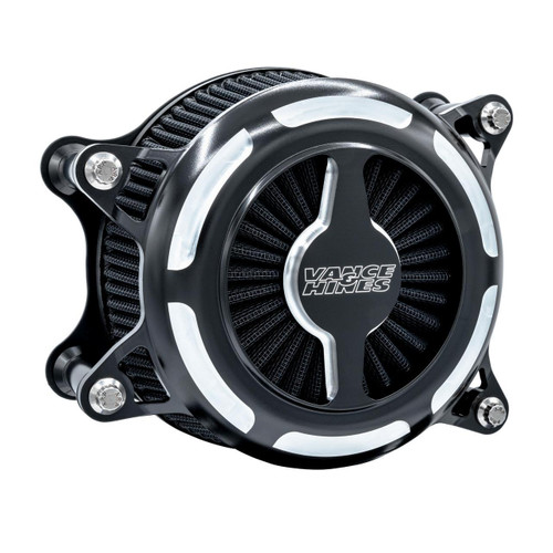 Vance & Hines 08-17 Harley Davidson Touring/Tri Glide/Softail V02 Blade Intake - Black Contrast   Vance & Hines 08-17 Harley Davidson Touring/Tri Glide/Softail V02 Blade Intake - Black Contrast