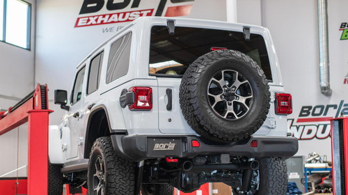 BORLA Borla 18-23 Jeep Wrangler Jl/Jlu 3.6L Atak Axle-Back Exhaust System - Black Tips  BORLA Borla 18-23 Jeep Wrangler Jl/Jlu 3.6L Atak Axle-Back Exhaust System - Black Tips