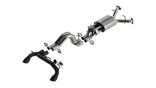 BORLA Borla 22-24 Ford Bronco Raptor Atak Catback Exhaust System - Black Tips 