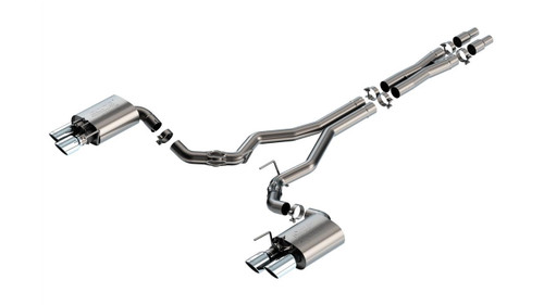 BORLA Borla 2024 Ford Mustang Gt S650 Atak Catback Exhaust System - Polished Tips 