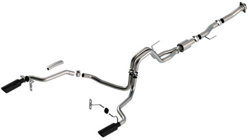BORLA Borla 21-24 Ford F-150 V8 Dual Rear Exit Atak Catback Exhaust System - Black Tips 