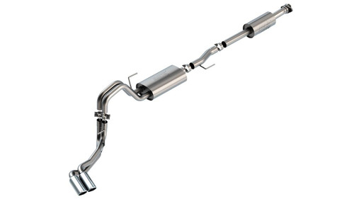 BORLA Borla 21-24 Ford F-150 Ecoboost Dual Tip Single Exit Atak Catback Exhaust System - Polished Tips 