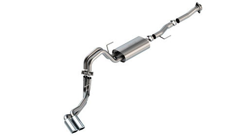 BORLA Borla 21-24 Ford F-150 V8 Dual Tip Single Exit S-Type Catback Exhaust System - Polished Tips 