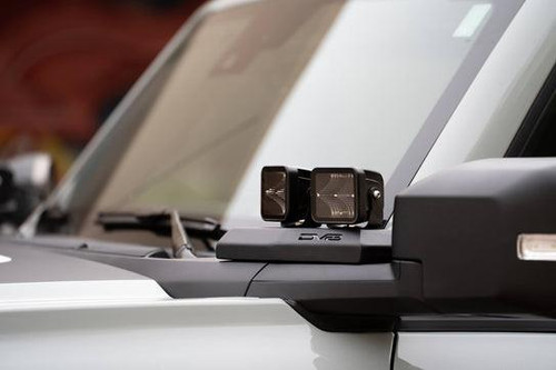 Dv8 Offroad 21-24 Ford Bronco A-Pillar Pod Light Mounts   Dv8 Offroad 21-24 Ford Bronco A-Pillar Pod Light Mounts