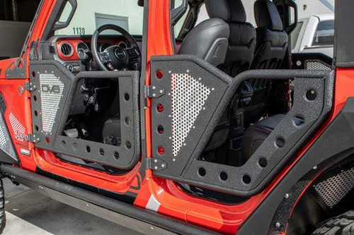 Dv8 Offroad 18-24 Jeep Wrangler Jl / Gladiator Jt Front Rock Doors   Dv8 Offroad 18-24 Jeep Wrangler Jl / Gladiator Jt Front Rock Doors