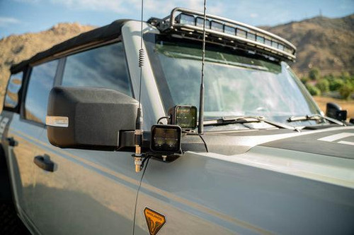 Dv8 Offroad 21-24 Ford Bronco A-Pillar Dual Light Pod Drop Mounts   Dv8 Offroad 21-24 Ford Bronco A-Pillar Dual Light Pod Drop Mounts