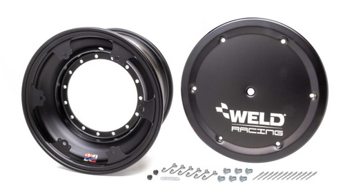 WELD RACING Weld Racing Black Sprint Direct Mount 15X9 / 5X9.75 / 4" Backspace Non-Beadlock With Polished Cover 