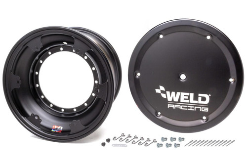 WELD RACING Weld Racing Black Sprint Direct Mount 15X9 / 5X9.75 / 5" Backspace Non-Beadlock With Polished Cover 