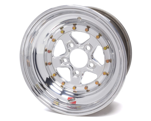 Weld Racing Polished Alumastar 15X8 / 5X4.75 / -13 Offset Non-Beadlock