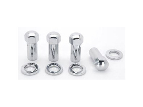 Weld Racing Chrome Shank Seat Closed End Lug Nuts - 7/16-20 (Set Of 4)