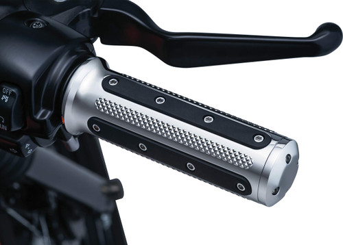Kuryakyn Chrome Heavy Industry Grips - Cable Style