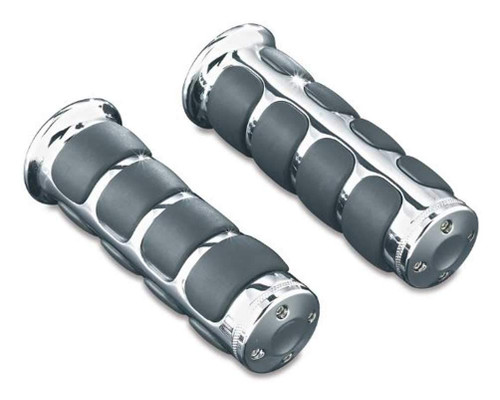 Kuryakyn Premium Iso Grips Without Throttle Boss Throttle-By-Wire Chrome