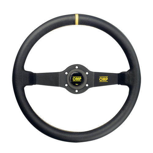  OMP 2-Spoke Black Leather Rally Steering Wheel 