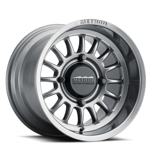  Method Wheels Mr411 Utv Bead Grip Gloss Titanium - 15X7 / 4X156 / +13 Offset 