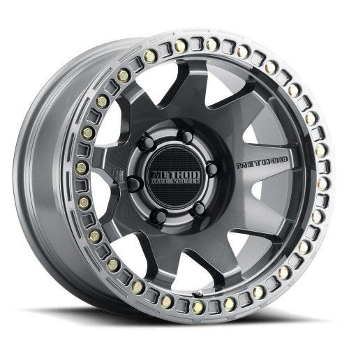  Method Wheels Mr108 Beadlock Gloss Titanium - 17X9 / 6X5.5 / -44 Offset 