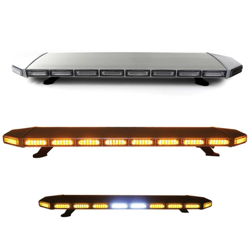  Race Sport Rs-35L21d-Tbd-A Slim Led Warning Beacon W/ Takedown/Traffic Advisor Lights (White/Amber) 