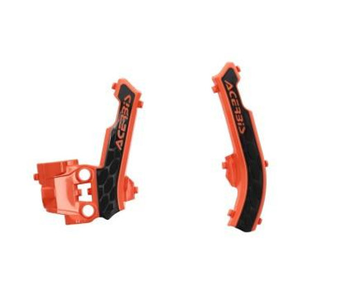  Acerbis 17+ Ktm Sx50/ Sx-E 3/Sx-E 5/ Husq Ee 5/Tc50/ Gasgas Frame Guards- X-Grip - Orange/Black 