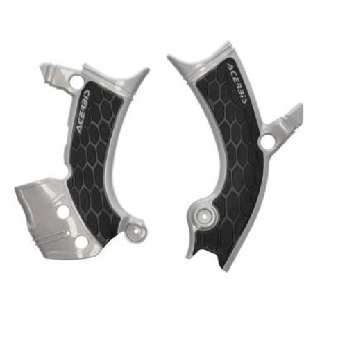  Acerbis 23+ Yamaha Yz450f Frame Guards- X-Grip - Silver/Black 
