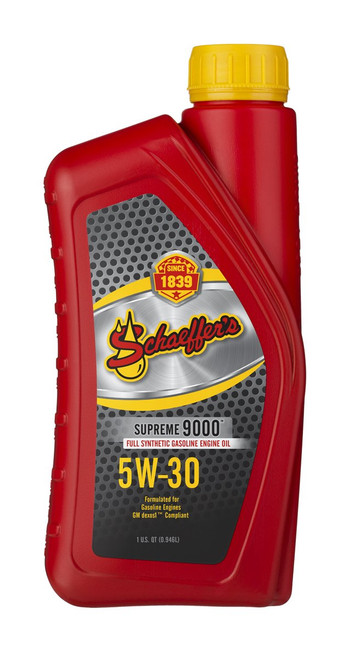 Schaeffer Oil Supreme 9000 Full Synthetic 5W-30 Engine Oil - 1 Quart