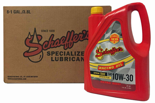 Schaeffer Oil Supreme 7000 10W-30 Synthetic Plus Racing Oil - 1 Gallon