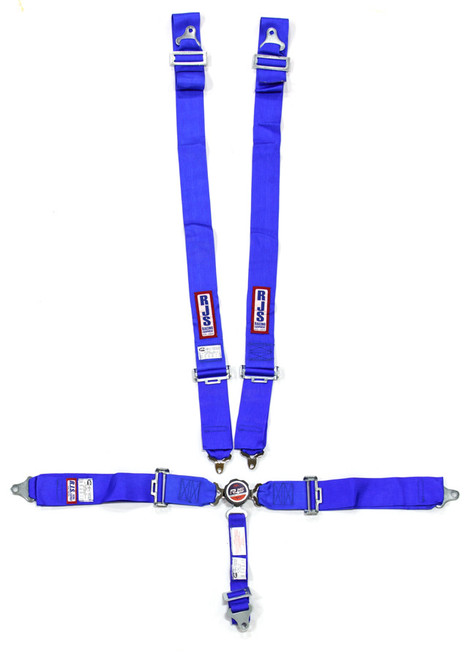 Rjs Safety 5 Pt Harness System Q/R Blue Roll Bar 2In