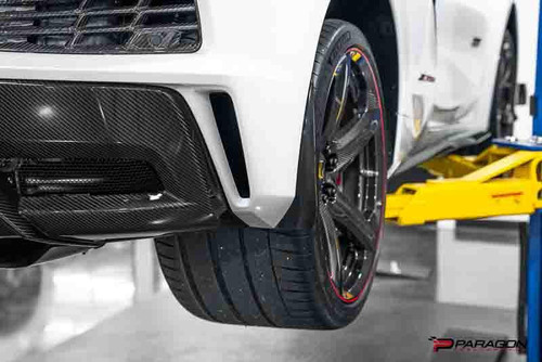 Paragon Performance Paragon C8 Corvette Z06 & E-Ray Extended Rear Splash Guards - Carbon Flash   Paragon Performance Paragon C8 Corvette Z06 & E-Ray Extended Rear Splash Guards - Carbon Flash