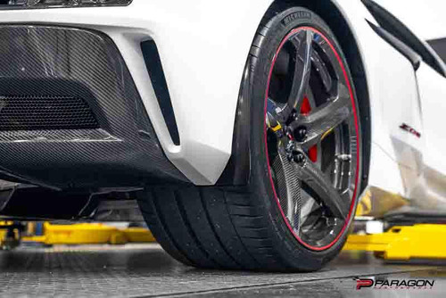 Paragon Performance Paragon C8 Corvette Z06 & E-Ray Extended Rear Splash Guards - Carbon Flash   Paragon Performance Paragon C8 Corvette Z06 & E-Ray Extended Rear Splash Guards - Carbon Flash