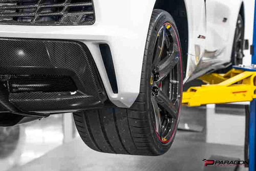 Paragon Performance Paragon C8 Corvette Z06 & E-Ray Extended Rear Splash Guards - Carbon Flash   Paragon Performance Paragon C8 Corvette Z06 & E-Ray Extended Rear Splash Guards - Carbon Flash