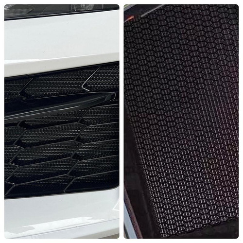 Radiator Grill Store C8 Z06 And E-Ray Corvette 2023 - 2025 Aluminum Hexagon Radiator Grille Screens (Track Version W/Sides)   Radiator Grill Store C8 Z06 And E-Ray Corvette 2023 - 2025 Aluminum Hexagon Radiator Grille Screens (Track Version W/Sides)
