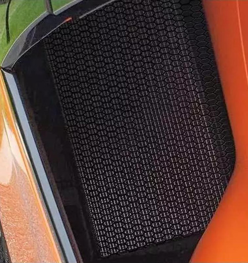 Radiator Grill Store C8 Z06 And E-Ray Corvette 2023 - 2025 Aluminum Hexagon Radiator Grille Screens (Track Version W/Sides)   Radiator Grill Store C8 Z06 And E-Ray Corvette 2023 - 2025 Aluminum Hexagon Radiator Grille Screens (Track Version W/Sides)