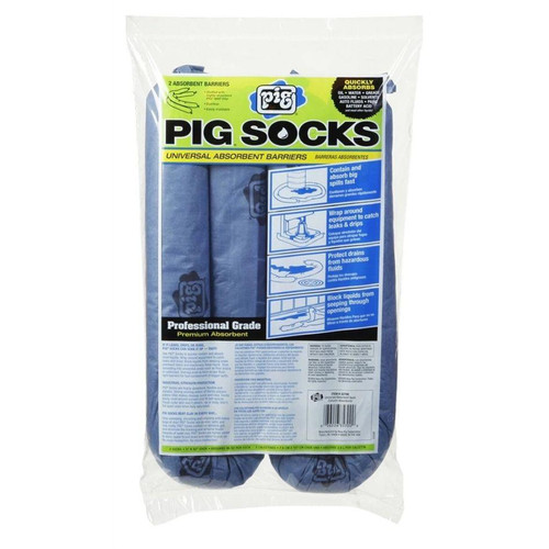 New Pig Universal Absorbent Sock, 3In.X42in., 2/Package