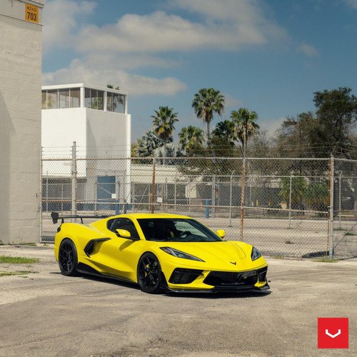 Vossen Wheels Hf5 19X8.5 Gloss Black For C8 Corvette Stingray   Vossen Wheels Hf5 19X8.5 Gloss Black For C8 Corvette Stingray
