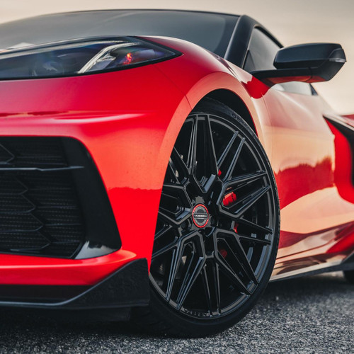 Vossen Wheels Hf7 21X12 Gloss Balck For C8 Corvette Stingray   Vossen Wheels Hf7 21X12 Gloss Balck For C8 Corvette Stingray