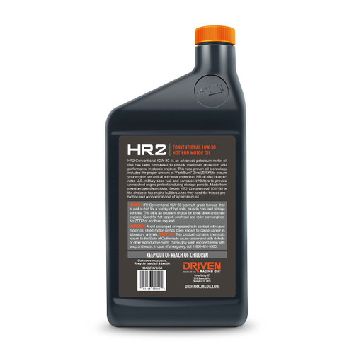 Driven Racing Oil Hr2 10W-30 Conventional Hot Rod Oil - 1 Quart