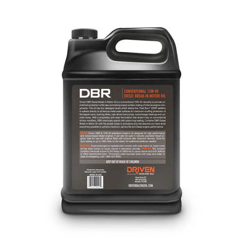 Driven Racing Oil Dbr 15W-40 Conventional Diesel Break-In Oil - 1 Gallon Driven Racing Oil Dbr 15W-40 Conventional Diesel Break-In Oil - 1 Gallon