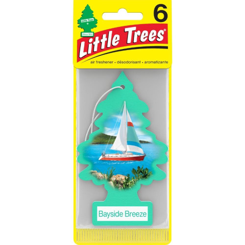 Little Trees Bayside Breeze Hanging Air Freshener for Car & Home 6 Pack! 