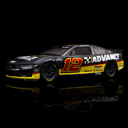 Losi 1/12 NASCAR Ryan Blaney No. 12 Advance Auto 2025 Ford Mustang 2S AWD RTR Brushed LOS1122512